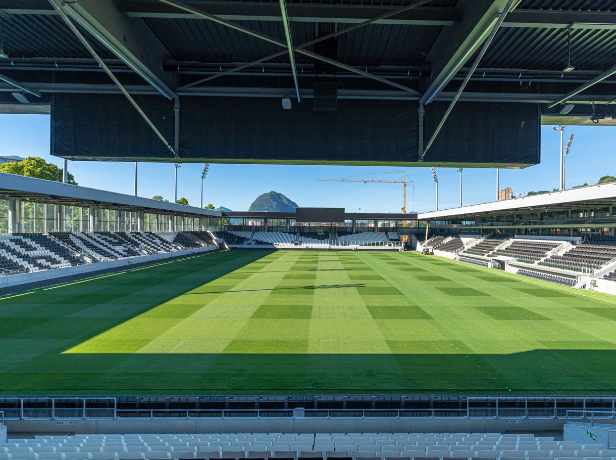 LED-Screens, AIL Arena, FC Lugano, Kilchenmann AG