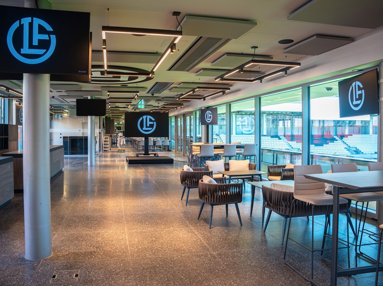 Hospitality Bereich, AIL Arena, FC Lugano, Kilchenmann AG Hospitality Bereich, AIL Arena, FC Lugano, Kilchenmann AG