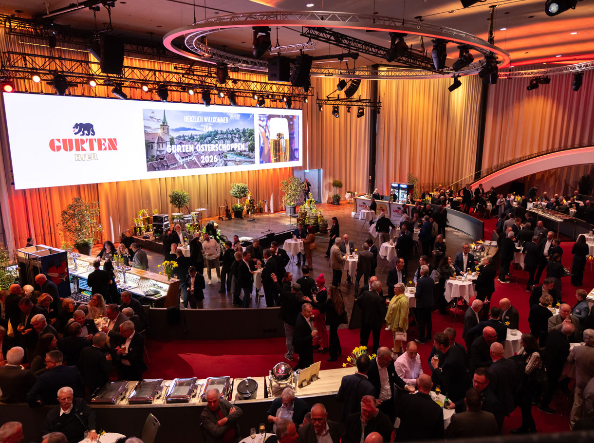 Arena, Feldschlösschen Osterschoppen 2026, Kursaal Bern,  Kilchenmann AG